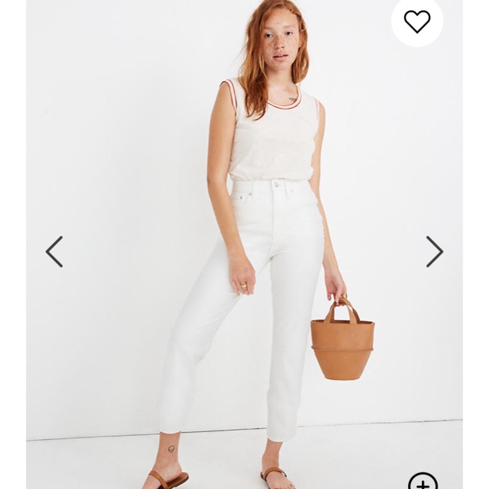 Madewell White Straight Jeans